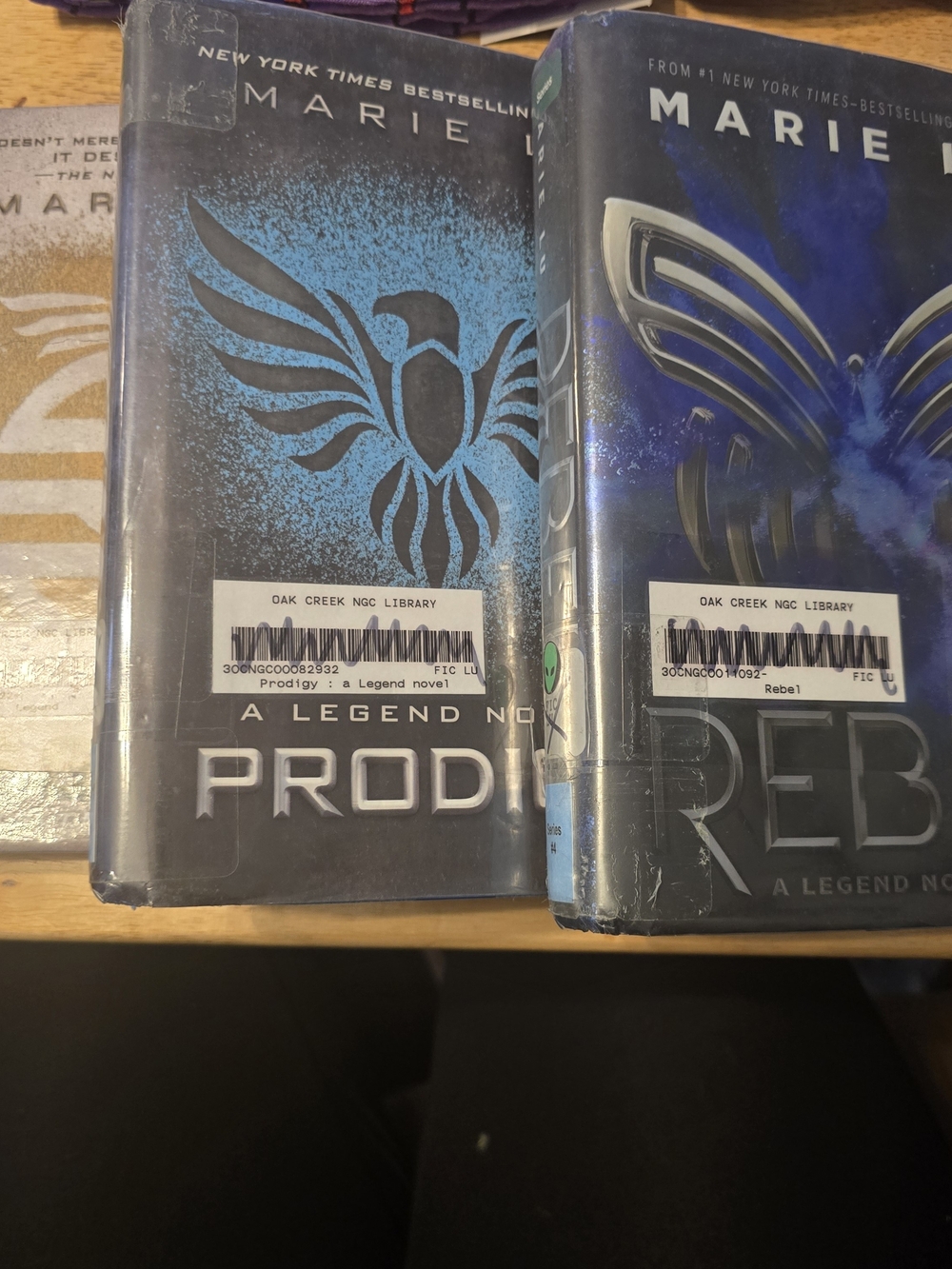 Legend Trilogy Set - Rebel, Prodigy, Legend - HARDCOVER - Lu, Marie - Ex Library